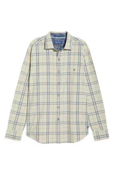 Tommy Bahama Coastline Cord Indio Plaid Cotton Corduroy Button-up Shirt In Green
