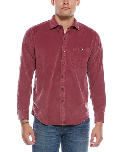 Tommy Bahama Coastline Cord Sun Fade Shirt In Burgundy