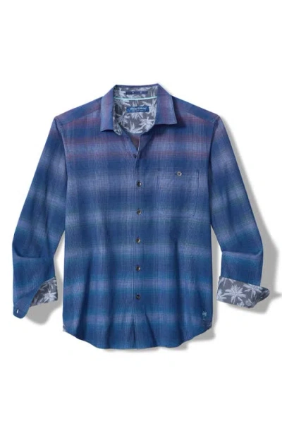 Tommy Bahama Men's Coastline Cord Sunset Long-sleeve Plaid Button-front Shirt In Blue