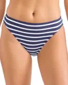 Tommy Bahama Coastline Stripe Hipster Bikini Bottoms In Mare Navy