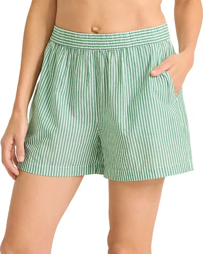 Tommy Bahama Coastline Striped Cover Up Shorts In Green
