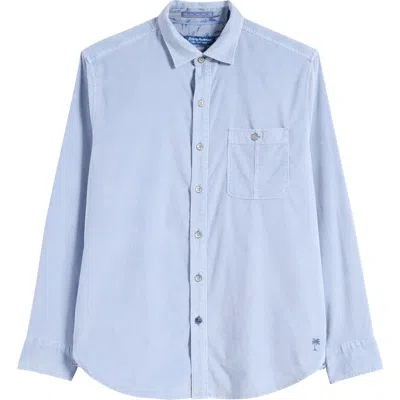 Tommy Bahama Coastline Sun Fade Stretch Cotton Corduroy Button-up Shirt In Denim Blue