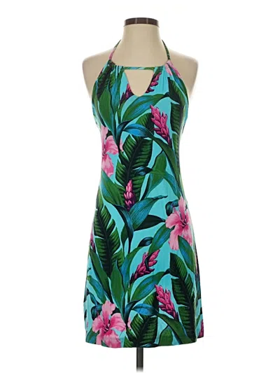 Pre-owned Tommy Bahama Cocktail Dress In Teal