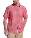 Tommy Bahama Coconut Point Fleur De Geo Camp Shirt In Red
