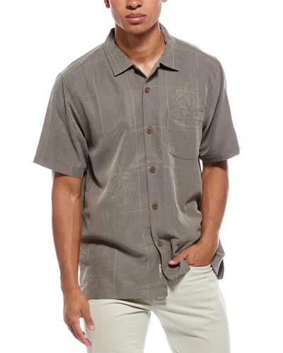 Tommy Bahama Coconut Point Palm Isle Camp Shirt In Gray