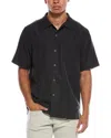 Tommy Bahama Coconut Point Palm Isle Camp Shirt In Black