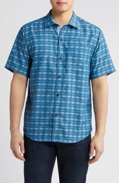 Tommy Bahama Coconut Point Pixel Paradise Islandzone® Camp Shirt In Bluebell