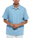 Tommy Bahama Coconut Point Prismatic Check Camp Shirt In Blue