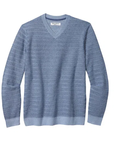Tommy Bahama Coolside Course V-neck Sweater In Blue