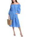 Tommy Bahama Coral Isle Off The Shoulder Midi Dress In Blue