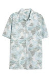 Tommy Bahama Costa Wave Allegro Fronds Short Sleeve Performance Button-up Shirt In Misty Jade