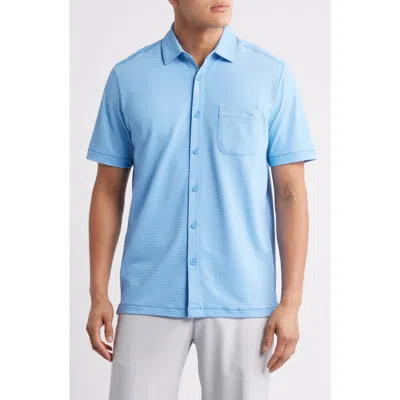 Tommy Bahama Costa Wave Camp Short Sleeve Button-up Shirt In Blue