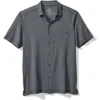 Tommy Bahama Costa Wave Camp Short Sleeve Button-up Shirt In Gray