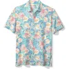 Tommy Bahama Costa Wave Positana Palms Short Sleeve Button-up Shirt In Blue