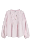 Tommy Bahama Costalina Pintuck Linen Peasant Top In Touch Of Pink