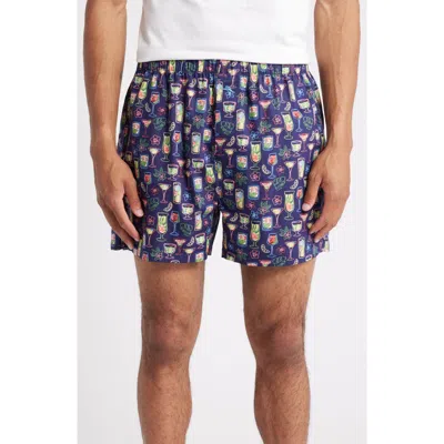 Tommy Bahama Cotton Pajama Shorts In Navy Print