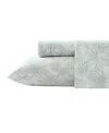 Tommy Bahama Cotton Percale 4 Piece Sheet Set, Queen In Pen And Ink Palm