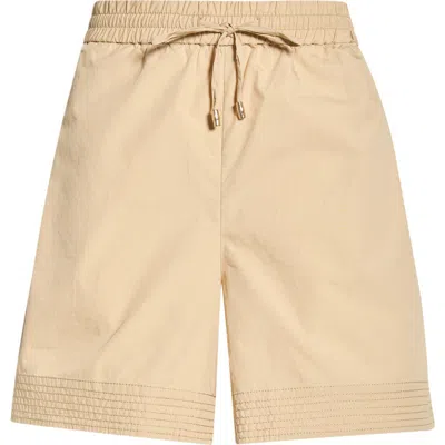 Tommy Bahama Cotton Poplin Drawstring Shorts In Brown