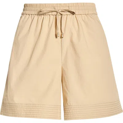 Tommy Bahama Cotton Poplin Drawstring Shorts In Brown