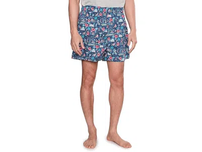 Tommy Bahama Cotton Woven Boxers In Blue