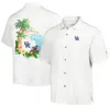 TOMMY BAHAMA TOMMY BAHAMA CREAM KENTUCKY WILDCATS CASTAWAY GAME CAMP BUTTON-UP SHIRT
