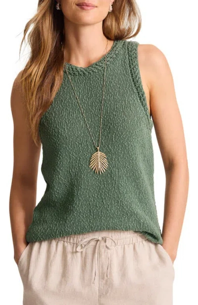 TOMMY BAHAMA TOMMY BAHAMA CROCHET EDGE COTTON & LINEN SWEATER TANK