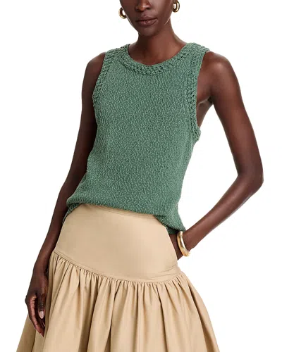 Tommy Bahama Crochet Edge Top In Dark Jade