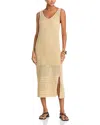 Tommy Bahama Crochet Midi Dress In Nomad Khaki