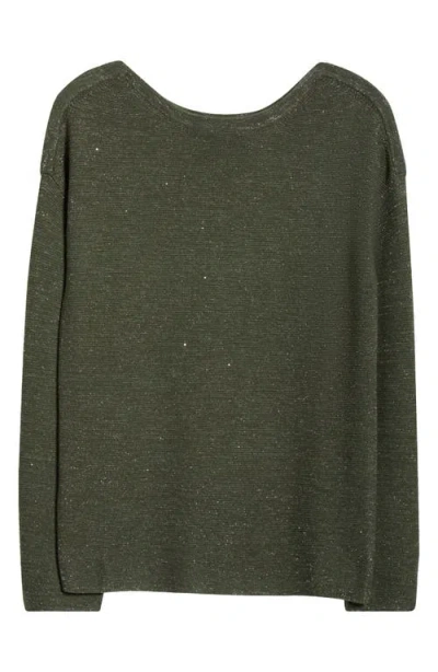 Tommy Bahama Crystal Sands Sequin Relaxed Fit Cotton Blend Sweater In Green