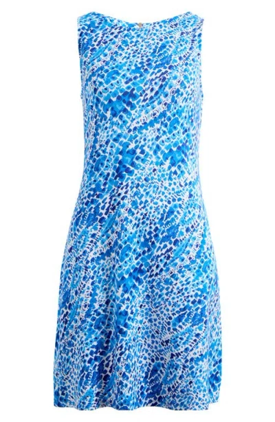 Tommy Bahama Darcy Abstract Print Sleeveless Dress In Cobalt Haze