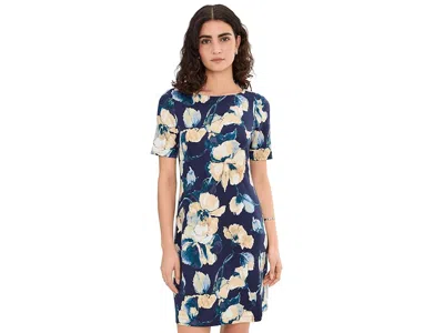 Tommy Bahama Darcy Beleza Blossom Short Sleeve Dress In Blue