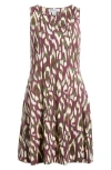 Tommy Bahama Darcy Cheetah Cove Sleeveless Fit & Flare Dress In Multi