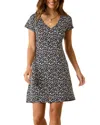 Tommy Bahama Darcy Chic Cheetah Flounce Mini Dress In Black