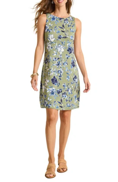 Tommy Bahama Darcy Floral Print Sleeveless Sheath Dress In Green