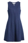 Tommy Bahama Darcy Jacquard Sleeveless Fit & Flare Dress In Neutral