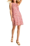 Tommy Bahama Darcy Jeweled Jaguar Sleeveless Minidress In Bleached Sand
