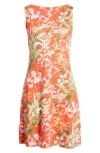 Tommy Bahama Darcy Exotic Tropic Mini Dress In Blazing Orange