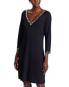 Tommy Bahama Darcy Rhinestone Trim Dress In Black