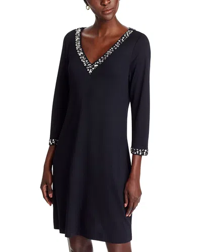 Tommy Bahama Darcy Rhinestone Trim Dress In Black