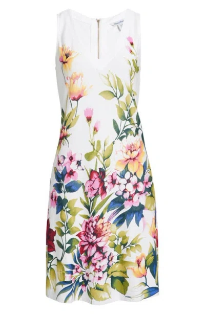 Tommy Bahama Darcy Verde Blooms Sleeveless Knit Minidress In White