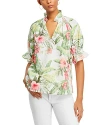 TOMMY BAHAMA DAYBREAK HIBISCUS LINEN TOP