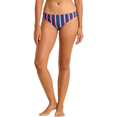 Tommy Bahama Deep Sea Stripe Hipster Bikini Bottoms In Blue