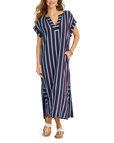 Tommy Bahama Deepsea Stripe Caftan Swim Cover-up In Blue