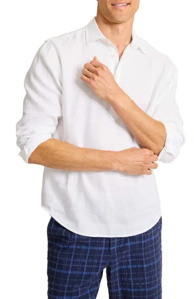 Tommy Bahama Desert Riviera Linen Half Button Shirt In White