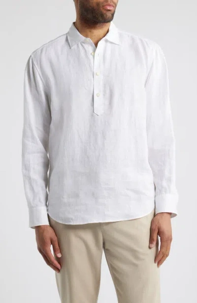 Tommy Bahama Desert Riviera Linen Half Button Shirt In White