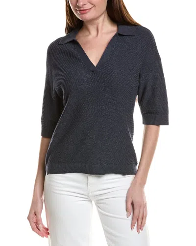 Tommy Bahama Diagonal Stitch Polo Sweater In Black