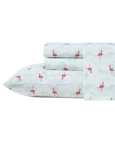 TOMMY BAHAMA DISCONTINUED TOMMY BAHAMA 200 THREAD COUNT FLAMINGO SANTA COTTON PERCALE SHEET SET
