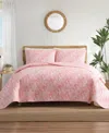 Tommy Bahama Distressed Water Leaves Cotton Reversible 2-pc. Quilt Set, Twin