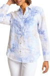 Tommy Bahama Palma Paradise Linen Camp Shirt In White