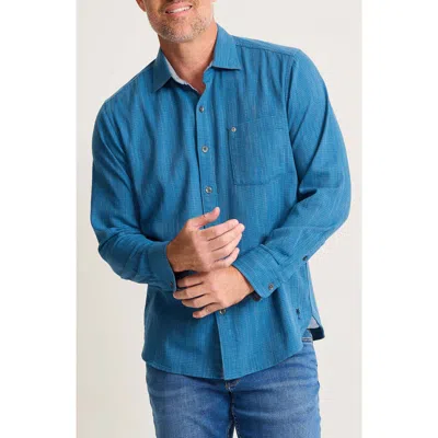 Tommy Bahama Dorado Stretch Cotton Button-up Shirt In Blue